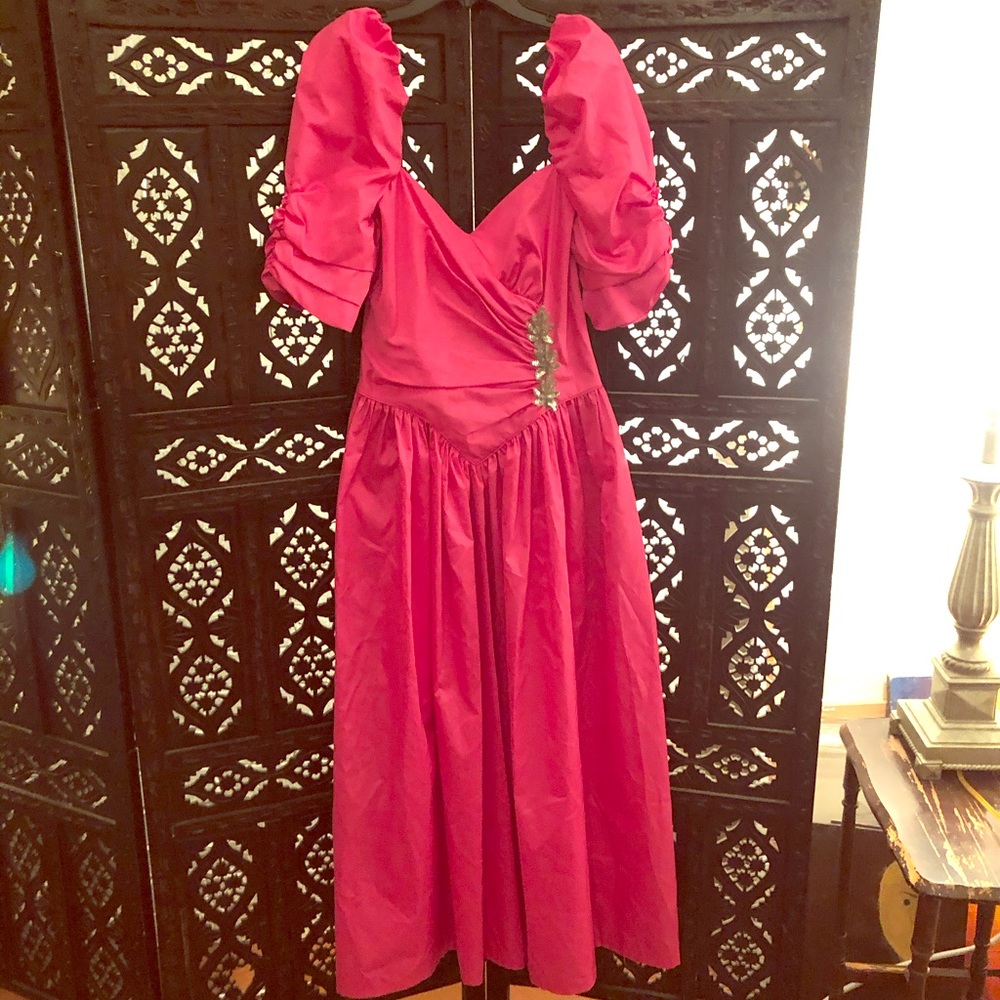 Vintage Hot Pink Prom or Formal Dress